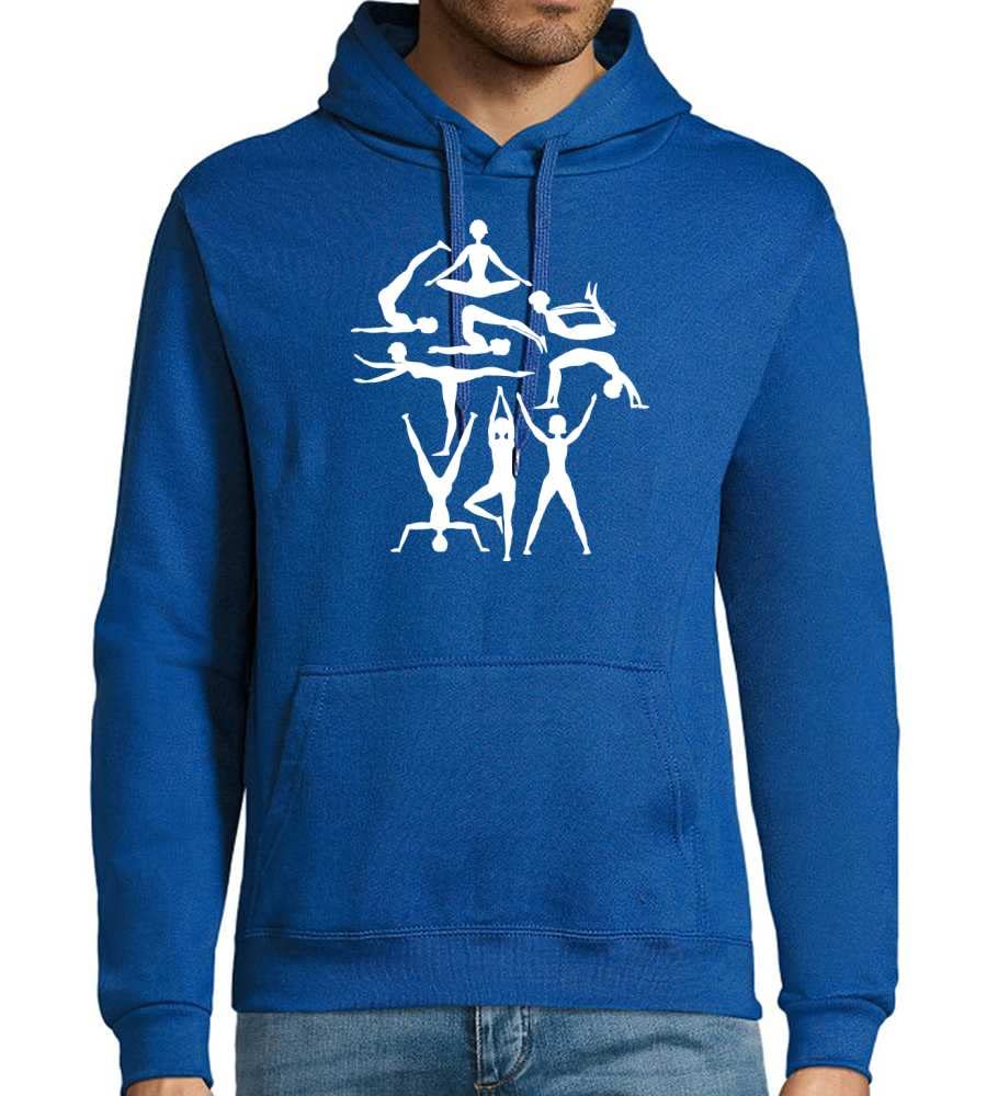 Gimnastyka 2.0 męska bluza z kapturem, niebieski Royal, 4XL
