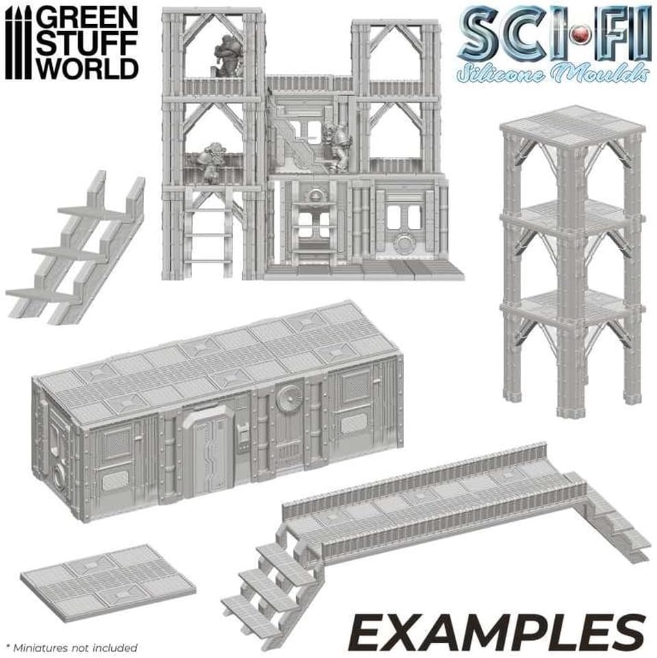 Green Stuff World for Models and Miniatures Sci-Fi Silicone Mould 4075