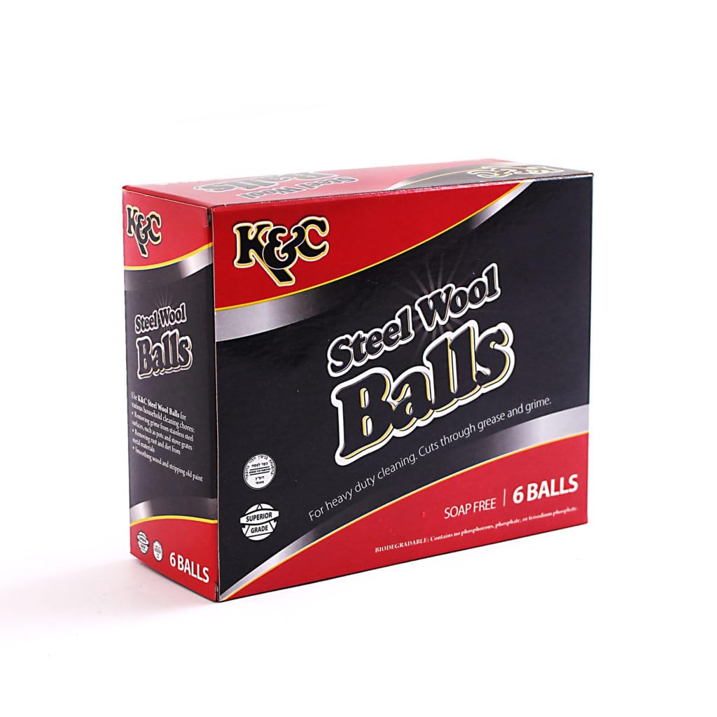 Steel Wool Balls, Case of 144 (24 Packs x 6)