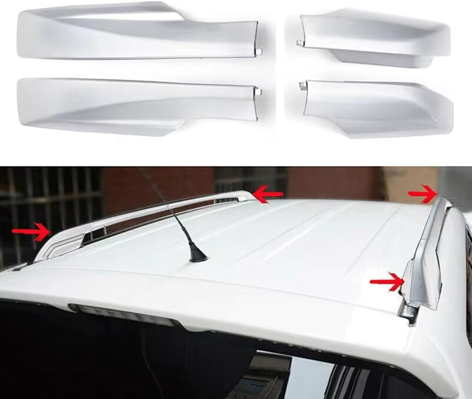 Roof Rack Shell End Compatible with Toyota for RAV4 XA30 2006 2007 2008 2009 2010 2011 2012 Roof Rack Bar Rail End Protection Cover Luggage Shells