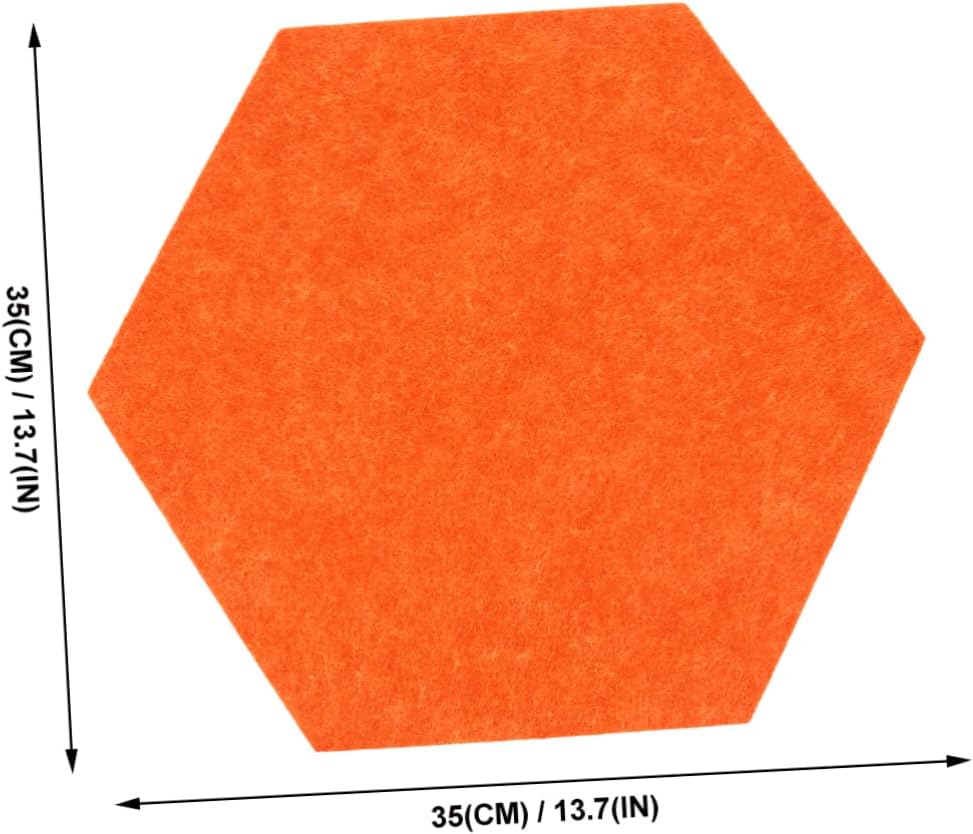 DOITOOL 10pcs Hexagonal Exhibition Board Panel Black Hexagon Bulletin Board Display Decorations White Blue Large Boards School Notice Wall Board Message Led Pink Home Decor Felt Orange