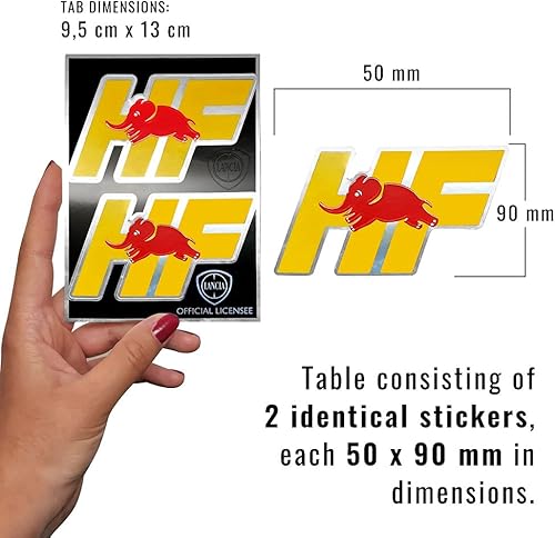 Miniatura 3 de Lancia 21248 Pegatinas HF oficiales 2 Logos, 3.701 x 5.157 in