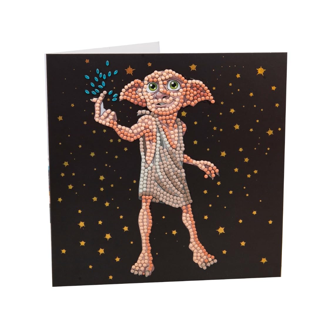 Crystal Art Multicolored Dobby The House Elf 18X18cm Card