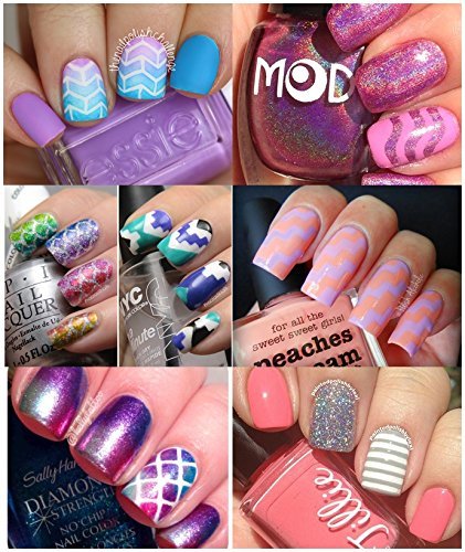 Vinylicious Variety Nail Art Set Kit Pack Vinyl Decal Stencils 424 Pcs