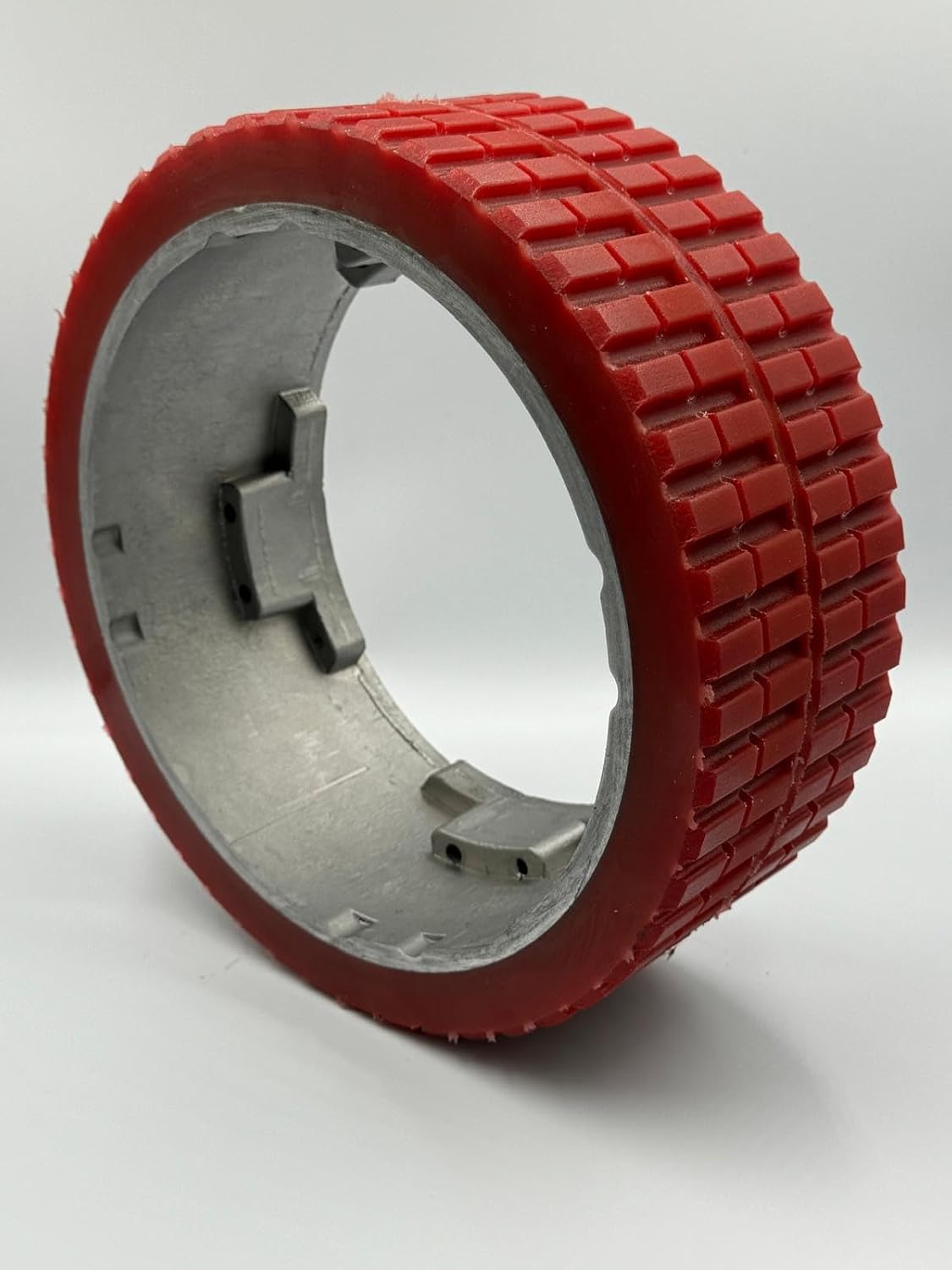 391259 Front Wheel - OEM Grade Replacement Compatible with Tennant 6100, 7080, 7100, B10, EZ Rider, R14, Nobles Speed Rider, T7, Red. Heavy-Duty for Comercial Floor Scrubbers