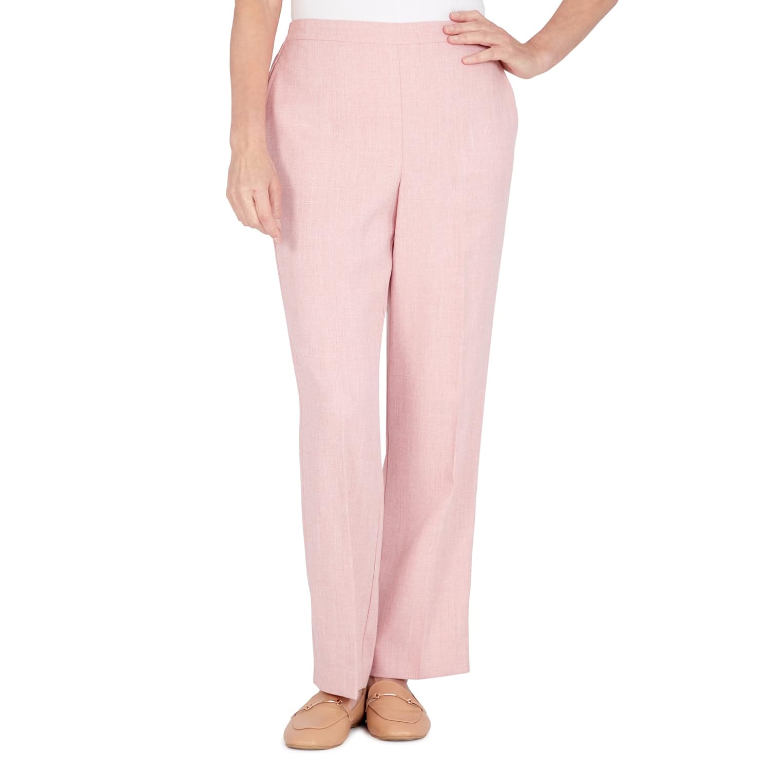 Alfred Dunner Womens Plus-Size Textured Regular Fit Average Length Pant