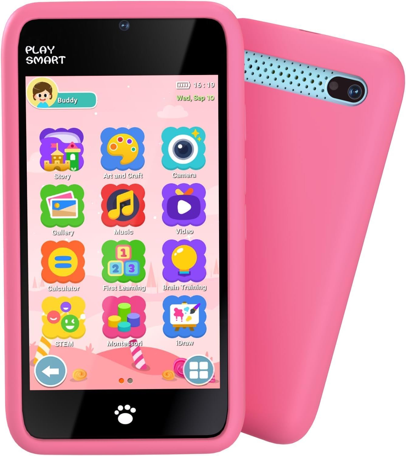 MOMILLA Kids Toys Smart Phone for Girls, 3.97" Touchscreen 16GB 220+ Games