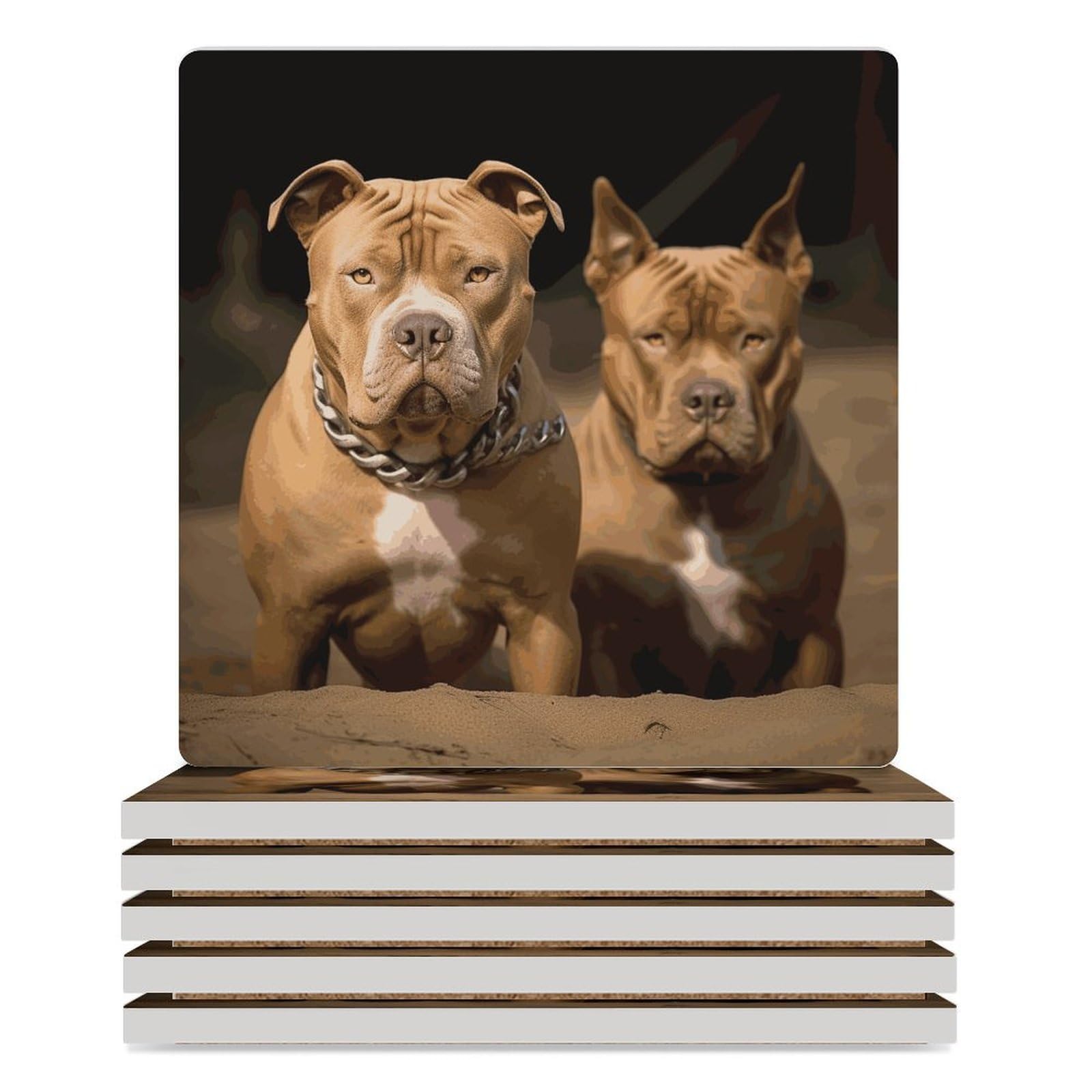 Dessous de verre pitbull anti-rayures pour préserver vos meubles en bois et bar