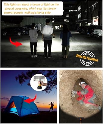 Flashlight 40W 4200LM Jobsite Light Compatible with Dewalt 20V Battery, Cordless LED Work Light Spotlight Floodlight 20V Tools with USB Port & 110 Pivoting Zinc Alloy Shell