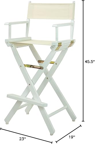 Miniatura 12 de Silla de Director de 18" Marco Blanco Lona Rosa