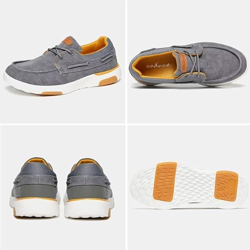 Miniatura 2 de OrthoComfoot Mocasines Ortopédicos Sin Cordones para Caminar para Hombres Mocasines Casuales de Lona para Fascitis Plantar con Soporte de Arco,