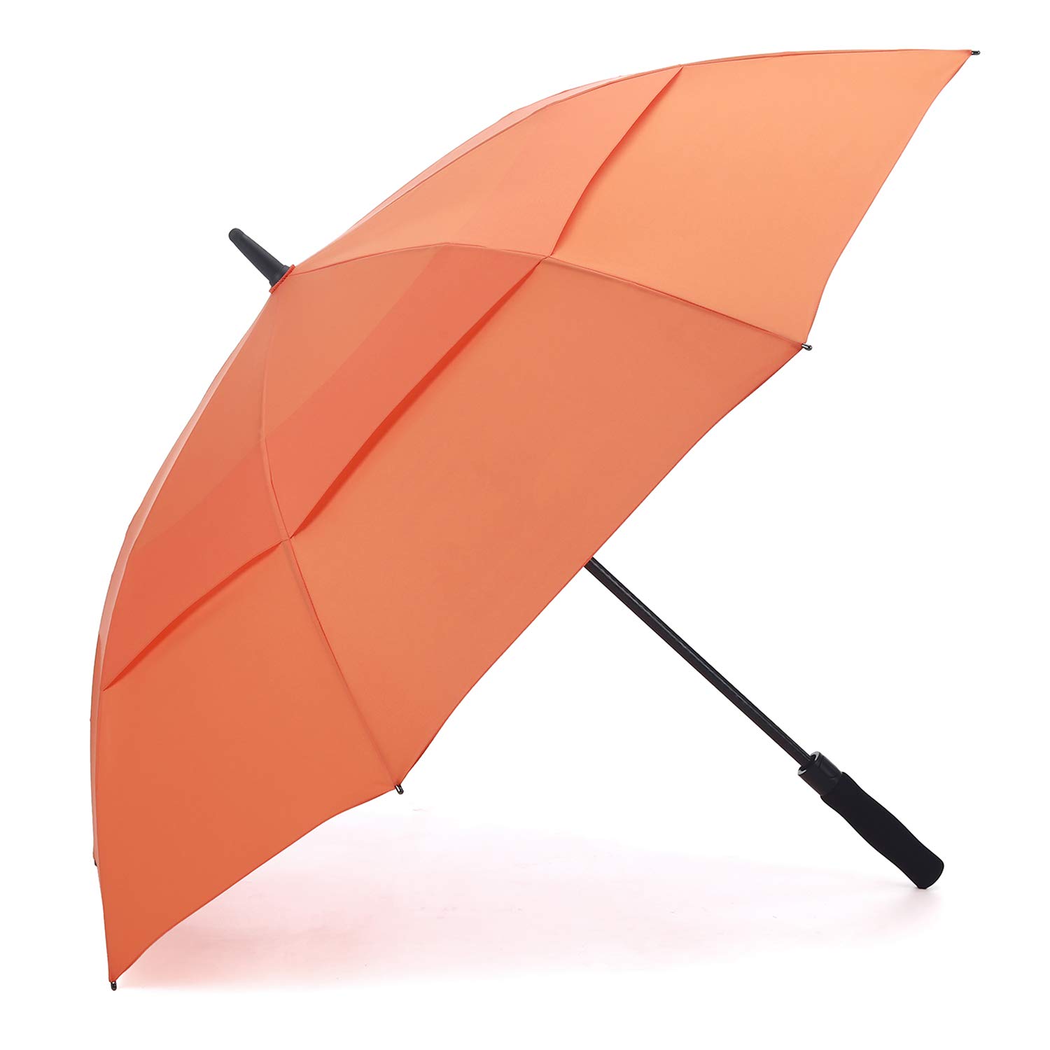 RUMBRELLA Golf Umbrella Large Windproof Umbrellas Auto Open 55IN Double Canopy Golf Brolly, Orange
