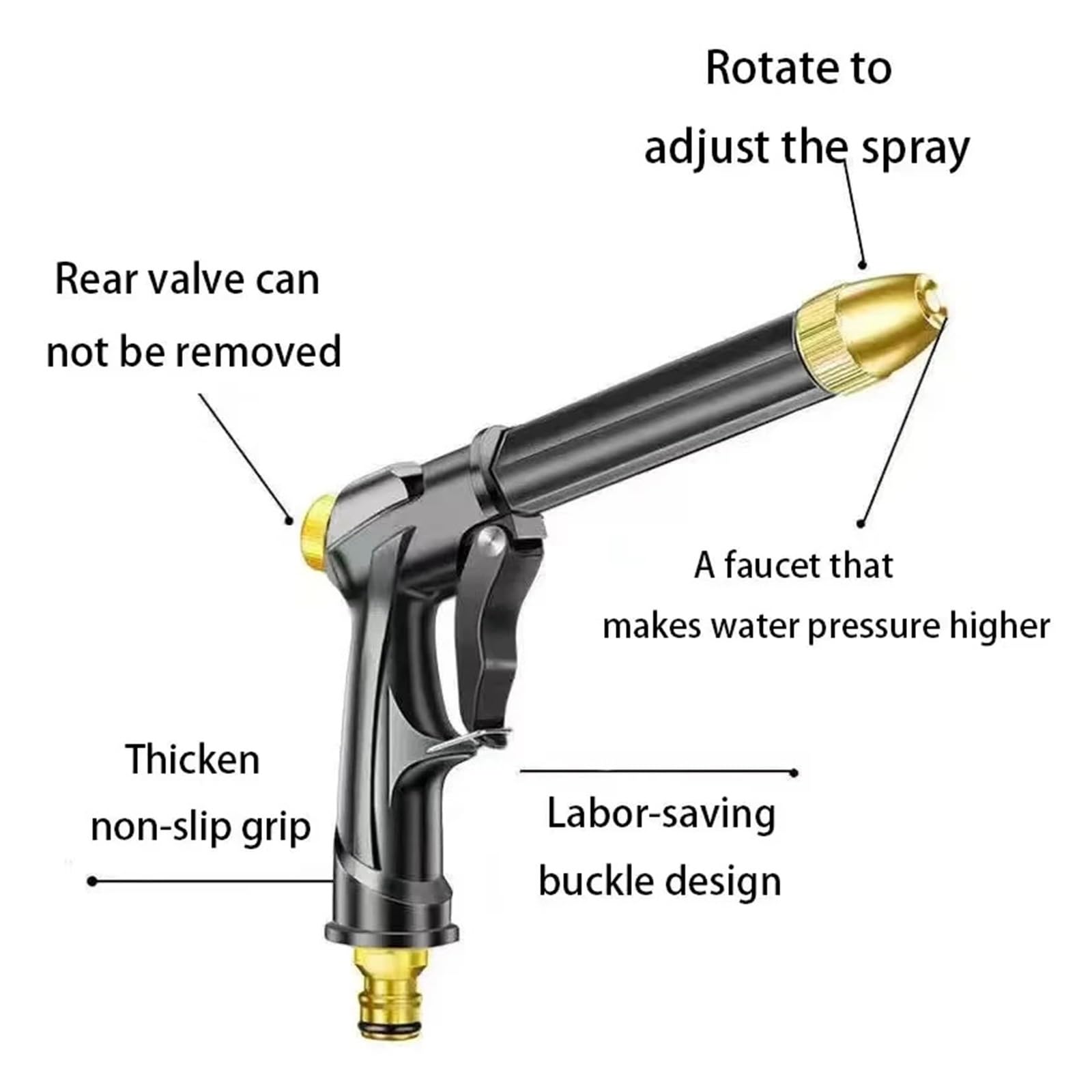 tubo da giardino, tubo di prolunga retrattile Pistola ad acqua a pressione Giardino Quattro Deasons Sntifreeze Tubo Acqua Attrezzi for irrigazione Set di irrigatori for uso domestico Autolavaggio Pist