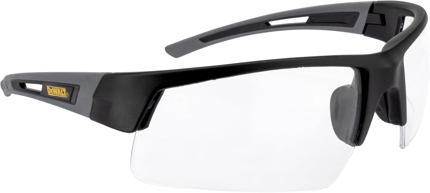 DEWALT DPG100-2D Crosscut® Safety Glasses - Black Half Frame - Smoke Lens - ANSI Z87.1+ - 1 Pair