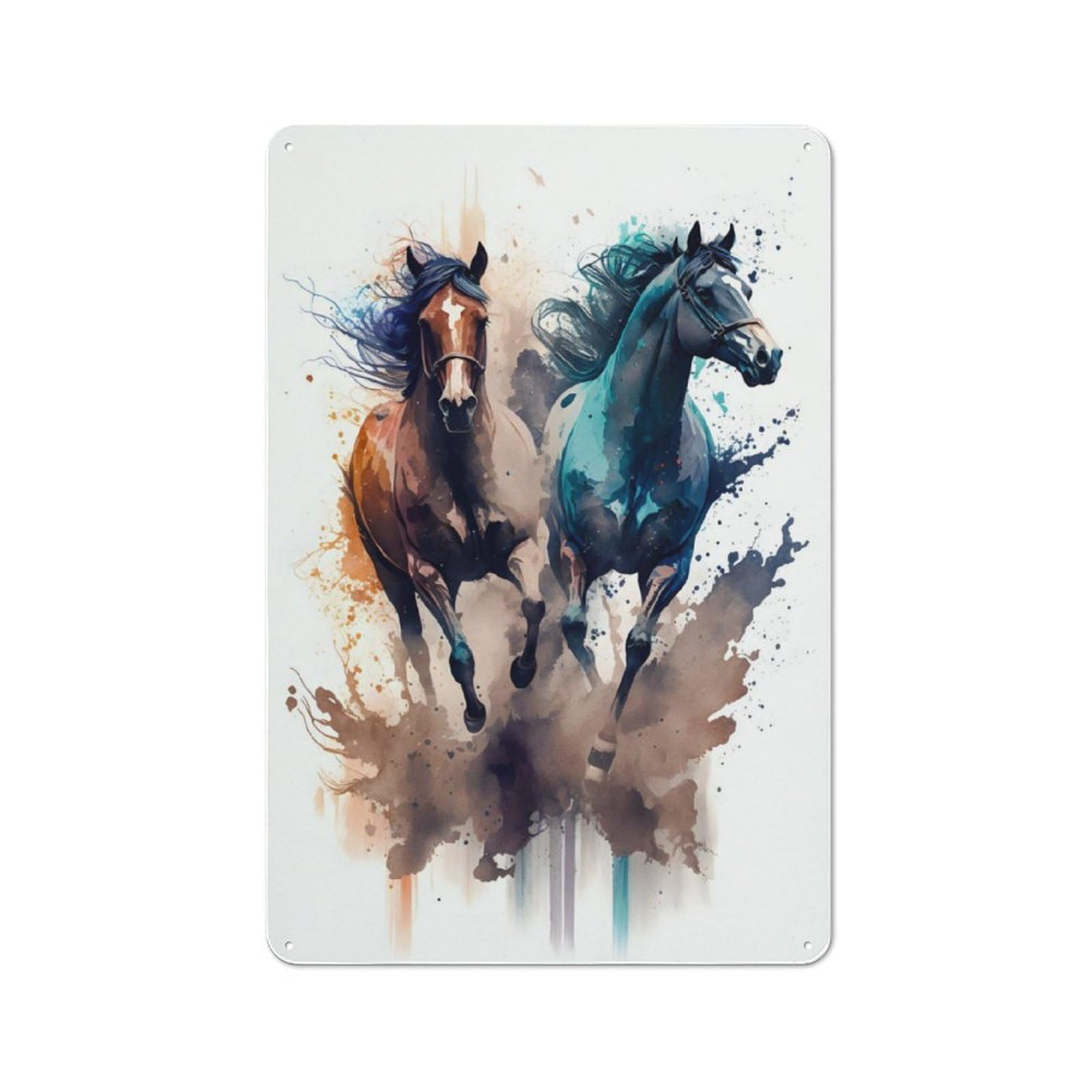 Junmoney Running Horse Vintage Metal Plaque 30X20cm For Dining Room Or Kitchen, For Home Decor Collectors Refreshing A Room In Autumn