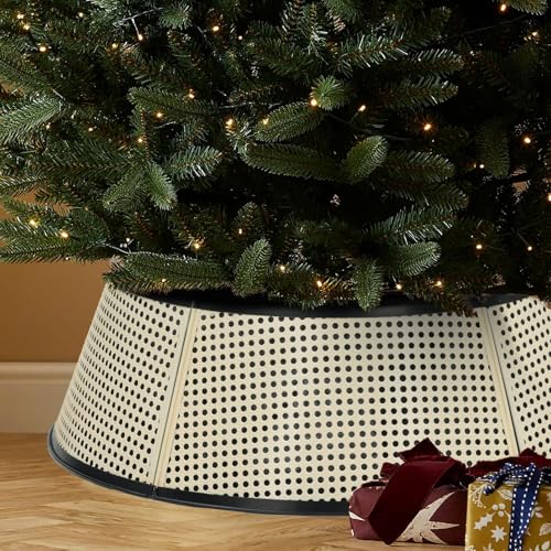 Catálogo de Soportes para el árbol de navidad favoritos de las personas. 43 BAYN - Collar de metal para árbol de Navidad, 28 pulgadas de diámetro, soporte para anillo de árbol de Navidad, color crema