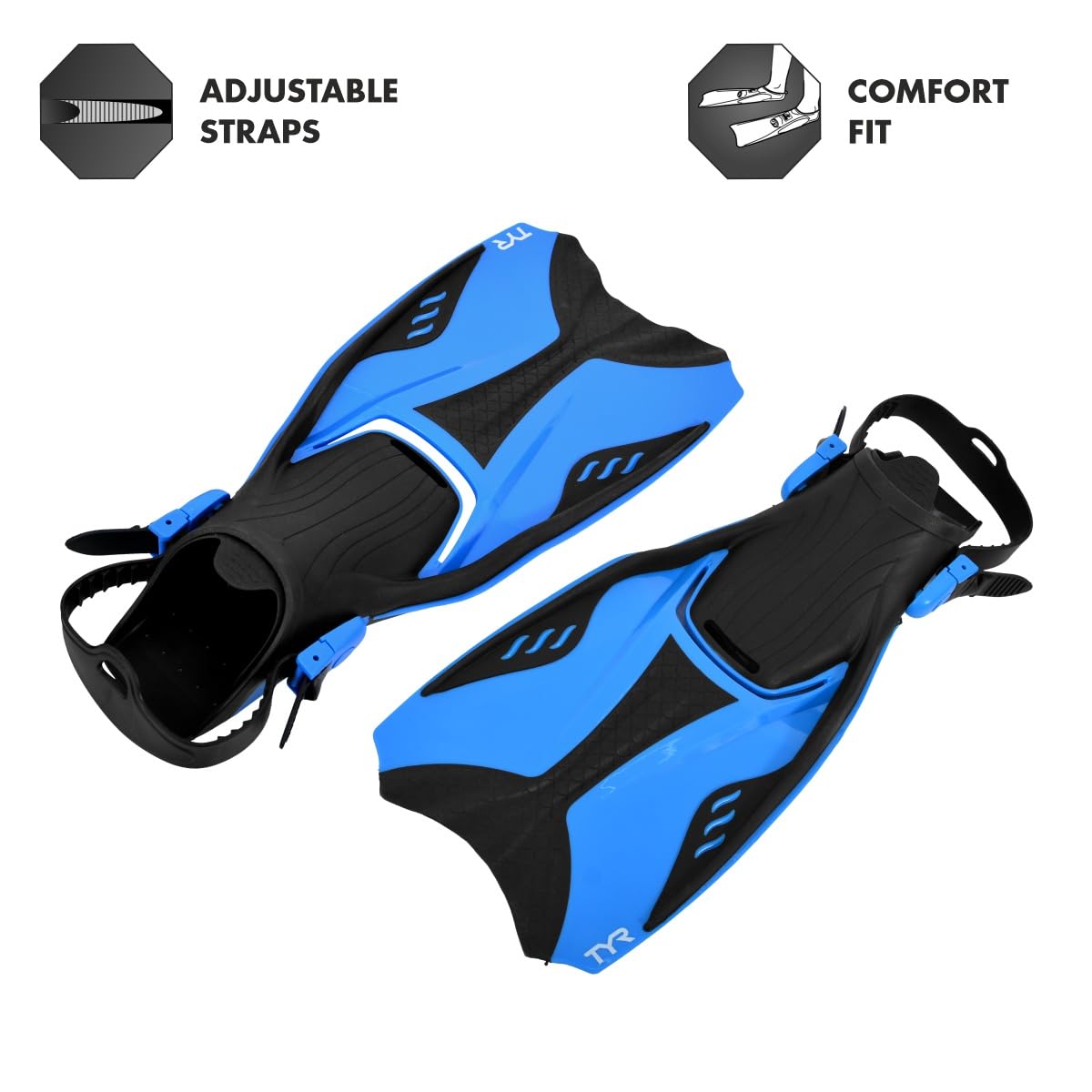 TYR Snorkeling Fin (2), Blue, Medium