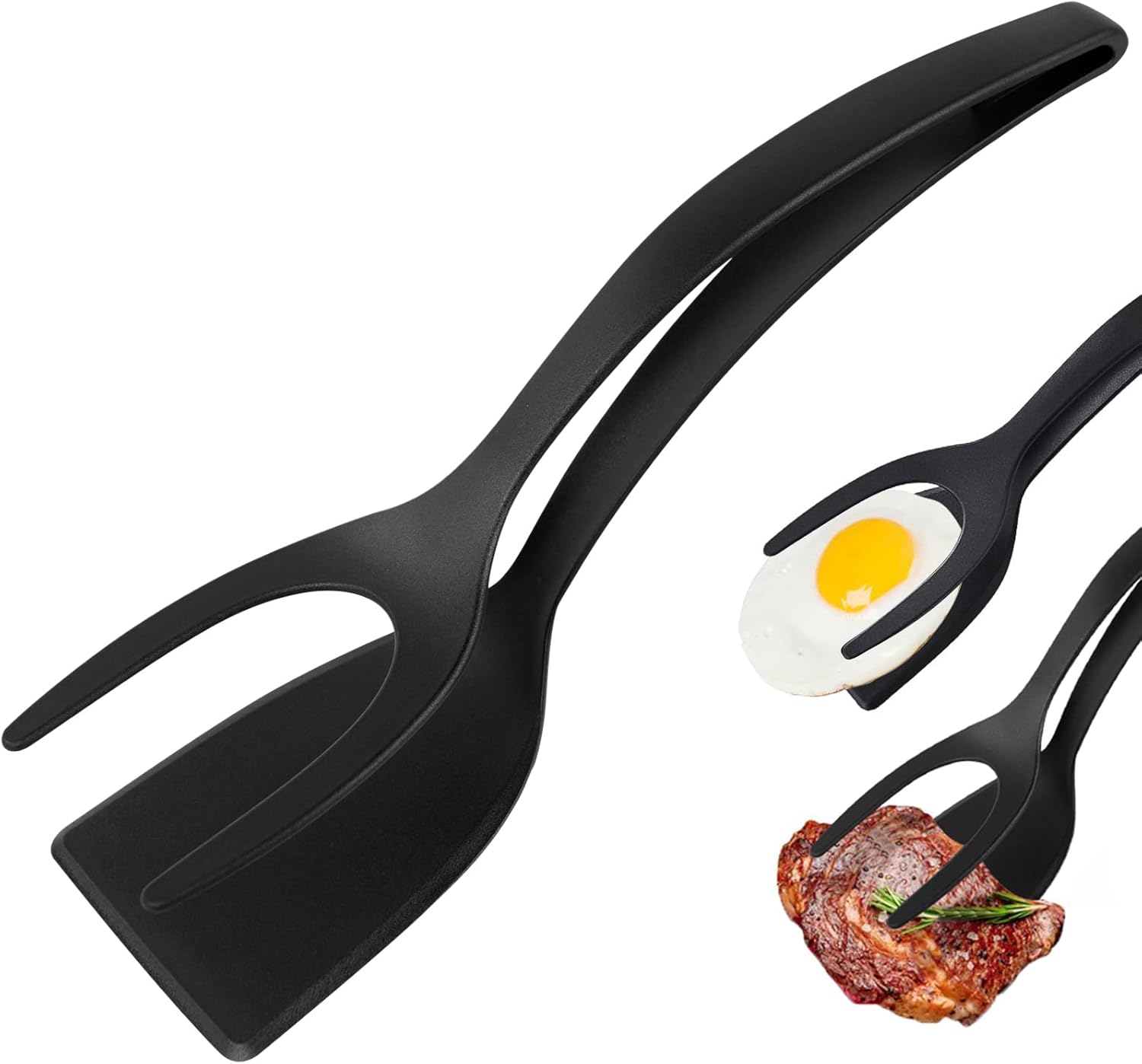 Egg Spatula, Grip and Flipp Tongs Spatula, Fried Eggs