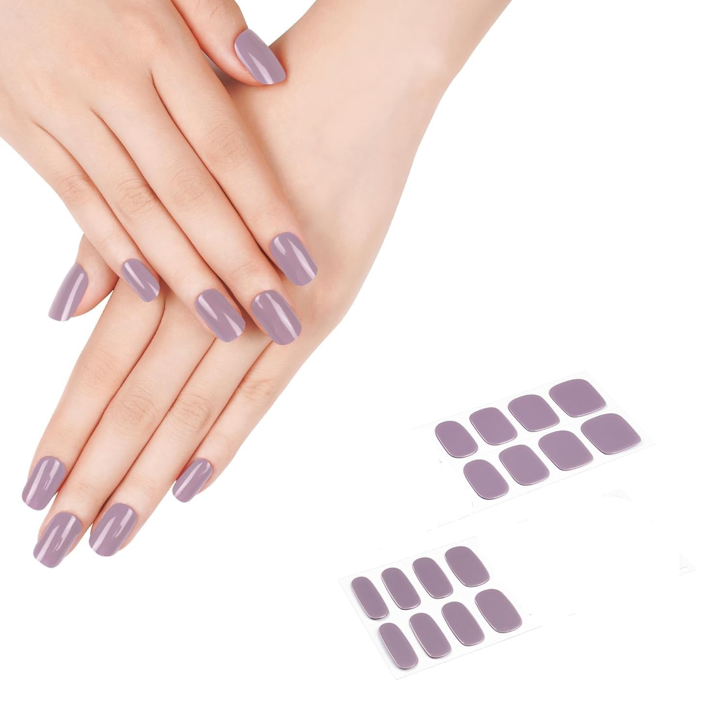 Wrixty 16 Pieces Cured Gel Nail Strips Self Adhesives Gel Nail Wrap Stickers Decals Style Nail Care, Manicure & Pedicure Nail Art Accessories (11 (Burgundy Berry))