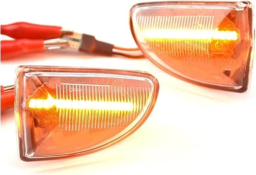 Sequential LED Side Marker Light Turn Signal Mirror Indicator For Smart For Fortwo 451 MK1 & MKII 2007 2008 2009 2010 2011 2012-2015 LED Wing Mirror Indicator(Dynamic Crystal)