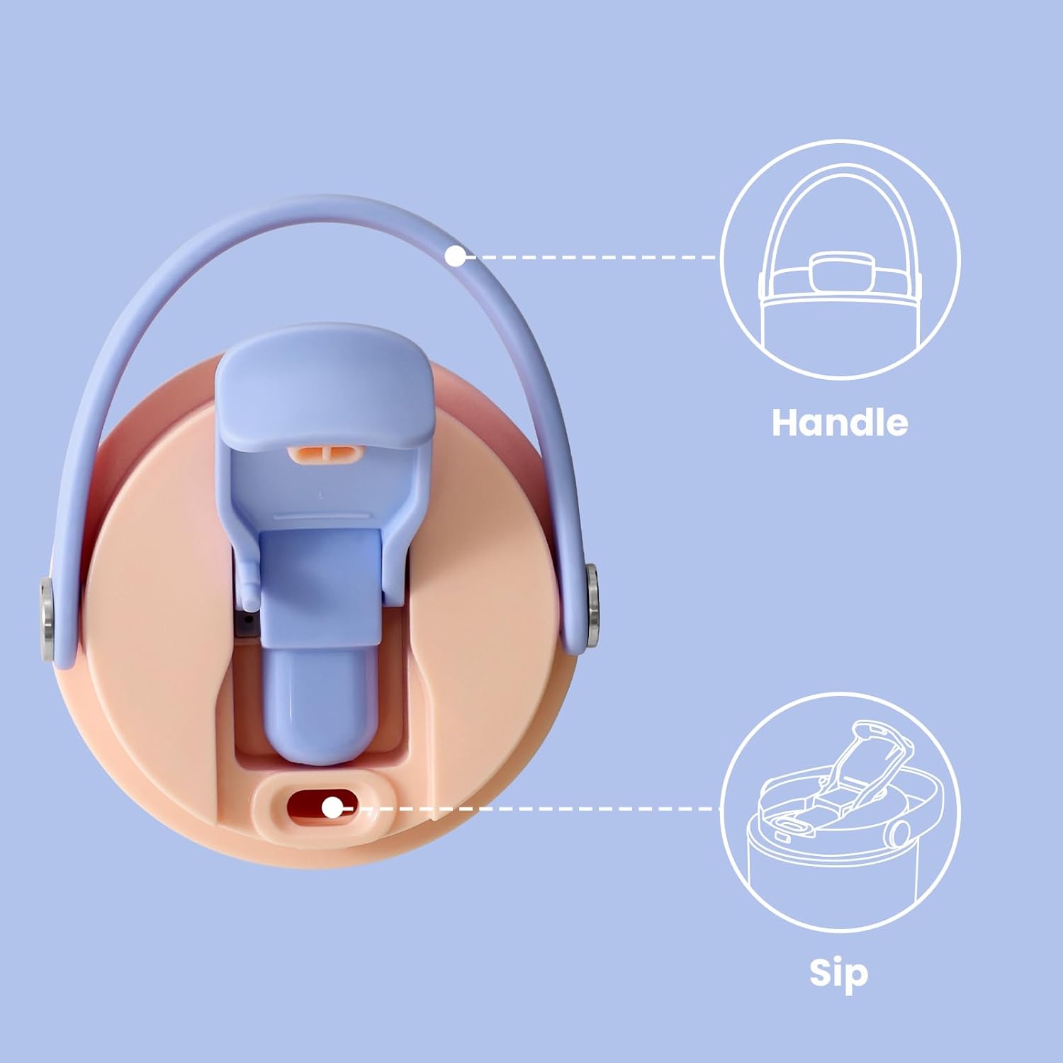 BOTTLE BOTTLE Insulated Water Bottle with Straw and Handle Stainless Steel Water Bottles for Car Sports Home Office and School 26oz Leak Proof - Image 3