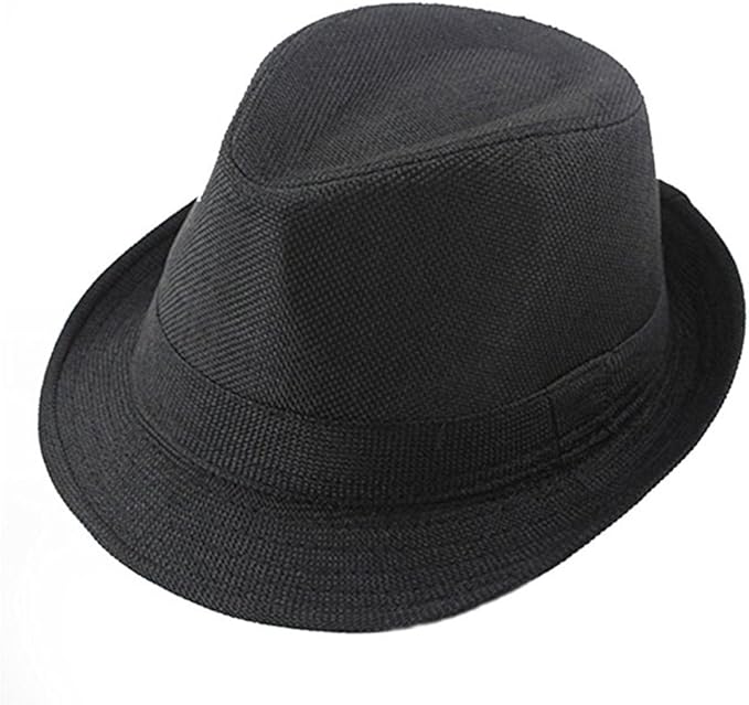 OULII Cappello Fedora per Bambini Cappello Di Jazz Spiaggia Cappello (Nero)  : Amazon.it: Abbigliamento