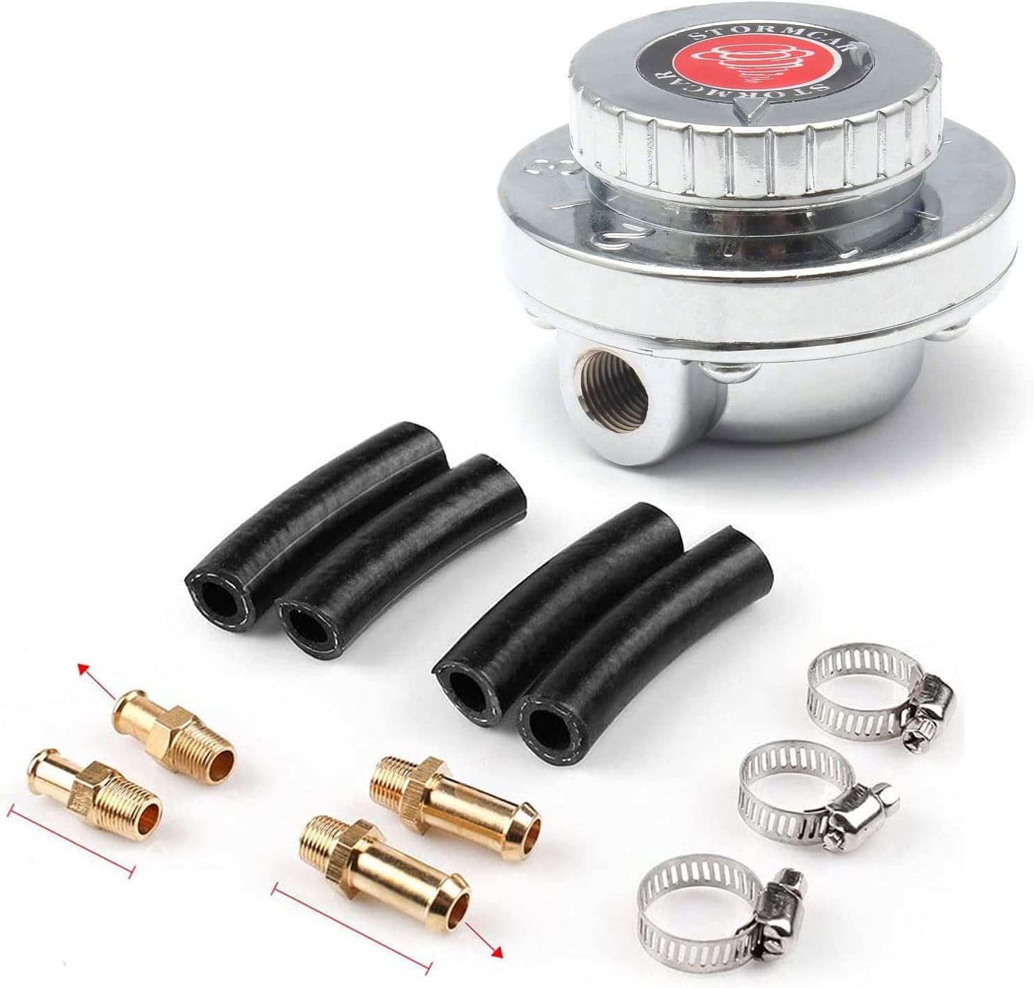 BARTOO Adjustable Fuel Pressure Regulator Kit with Bypass