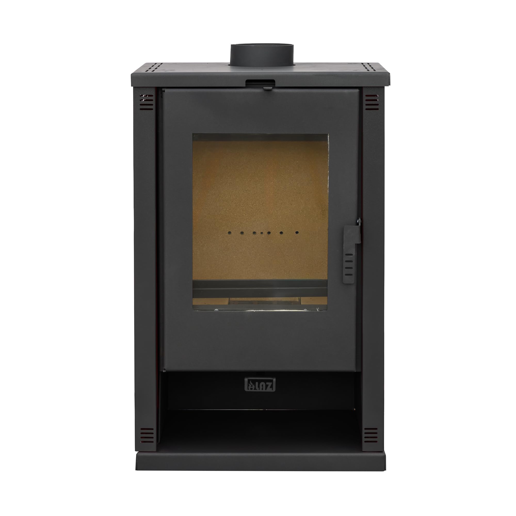 ALAZ Mouse K9-MAX Kaminofen 9 kW – Schwarz | Holzofen mit Schamott-Brennkammer & großem Sichtfenster | Für Holzscheite bis 50 cm | Verbessertes Griffdesign | Energieeffizienz A+