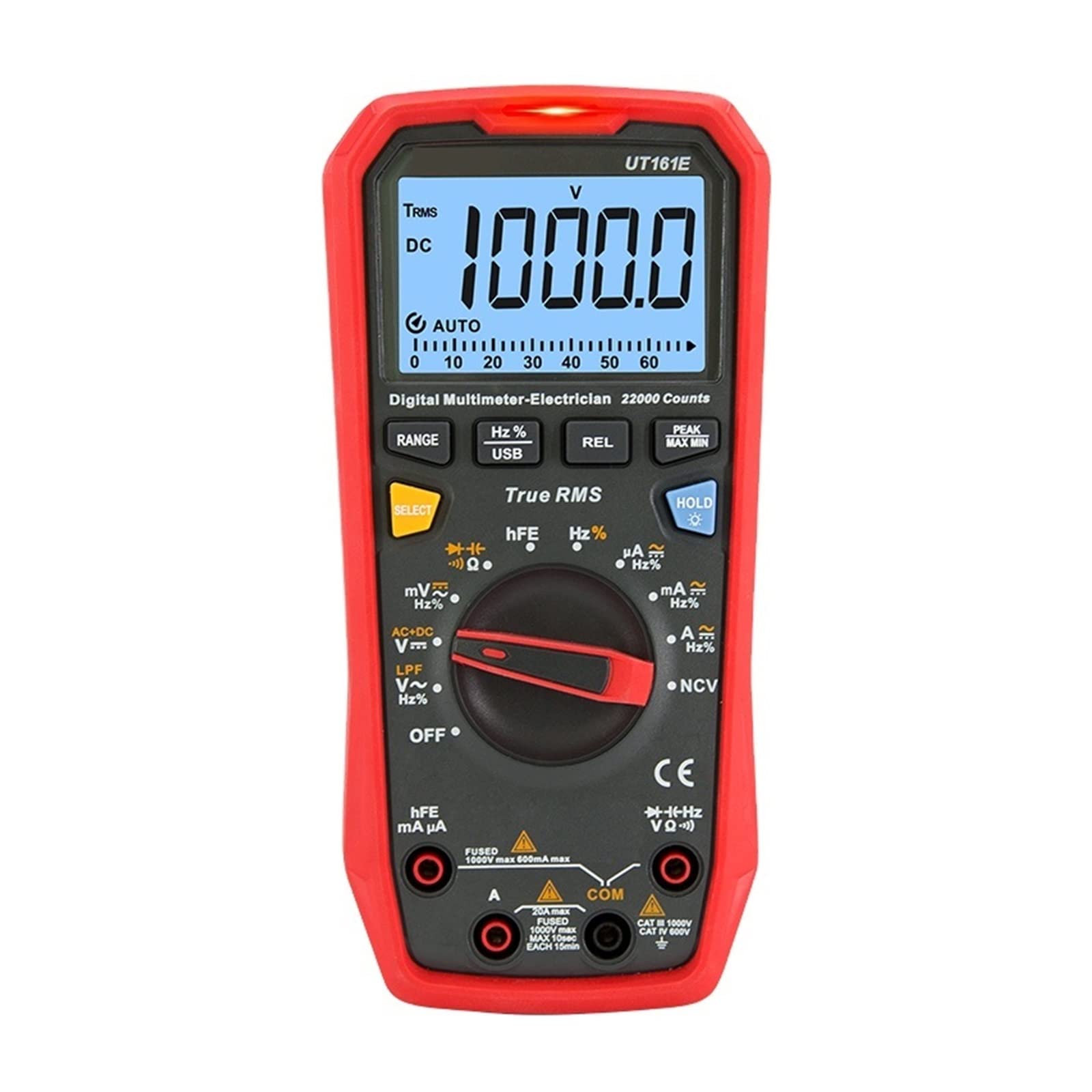 Multimètre numérique Intelligent Rechargeable Multimètre numérique testeur Professionnel True RMS CE voltmètre Outils électriques mètre de Tension ca