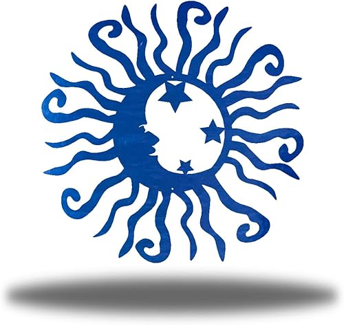 Miniatura 8 de Riverside Designs Wacky - Arte de pared de metal con luna solar, decoración de acero para exteriores, resistente y resistente al agua, fabricado en