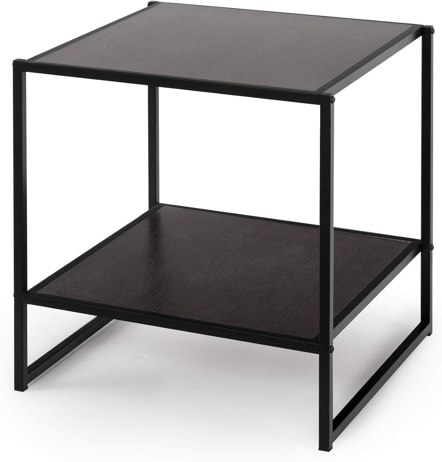 Zinus Dane Side table 51x51x51 cm - Rich black wood grain Side table - Black