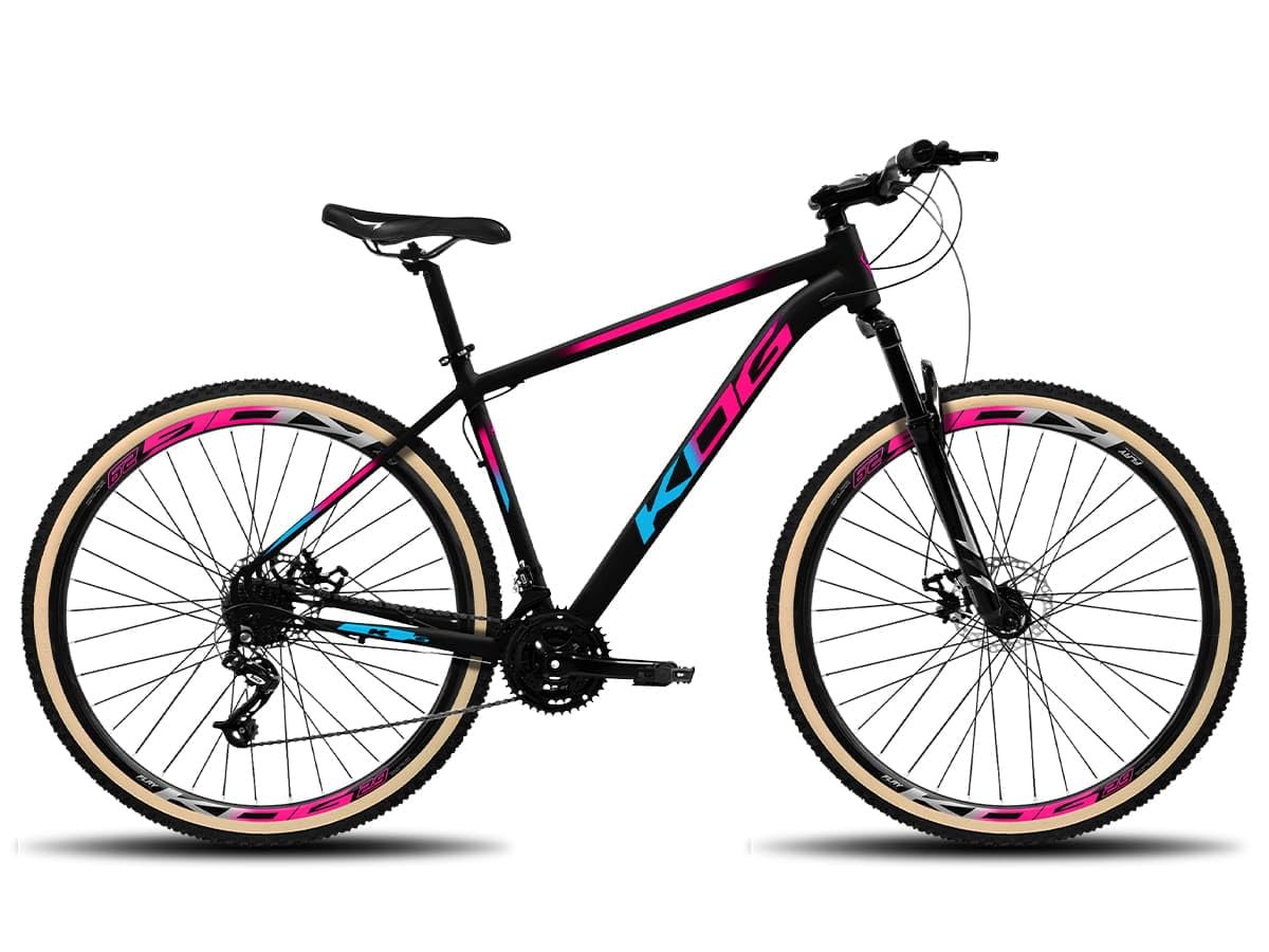 Bicicleta Feminina 29 Kog 21v Absolute KSW GTA,15,Preto e Rosa e