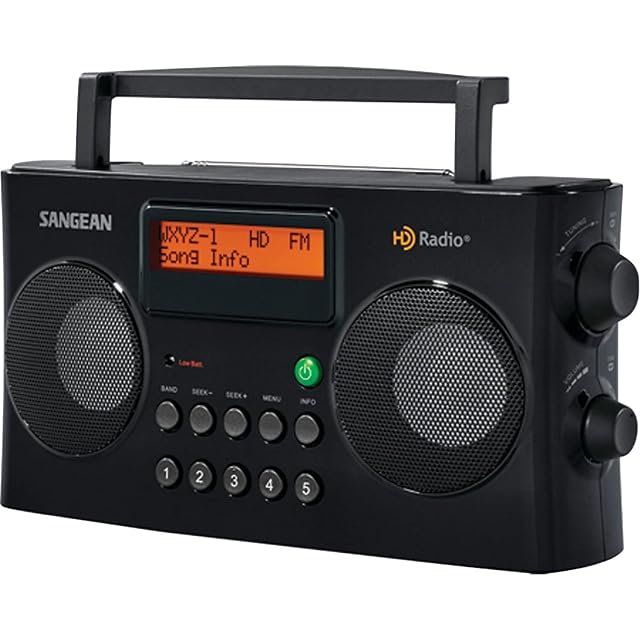 Sangean HDR-16 HD Radio FM-Stereo AM Portable Radio Black
