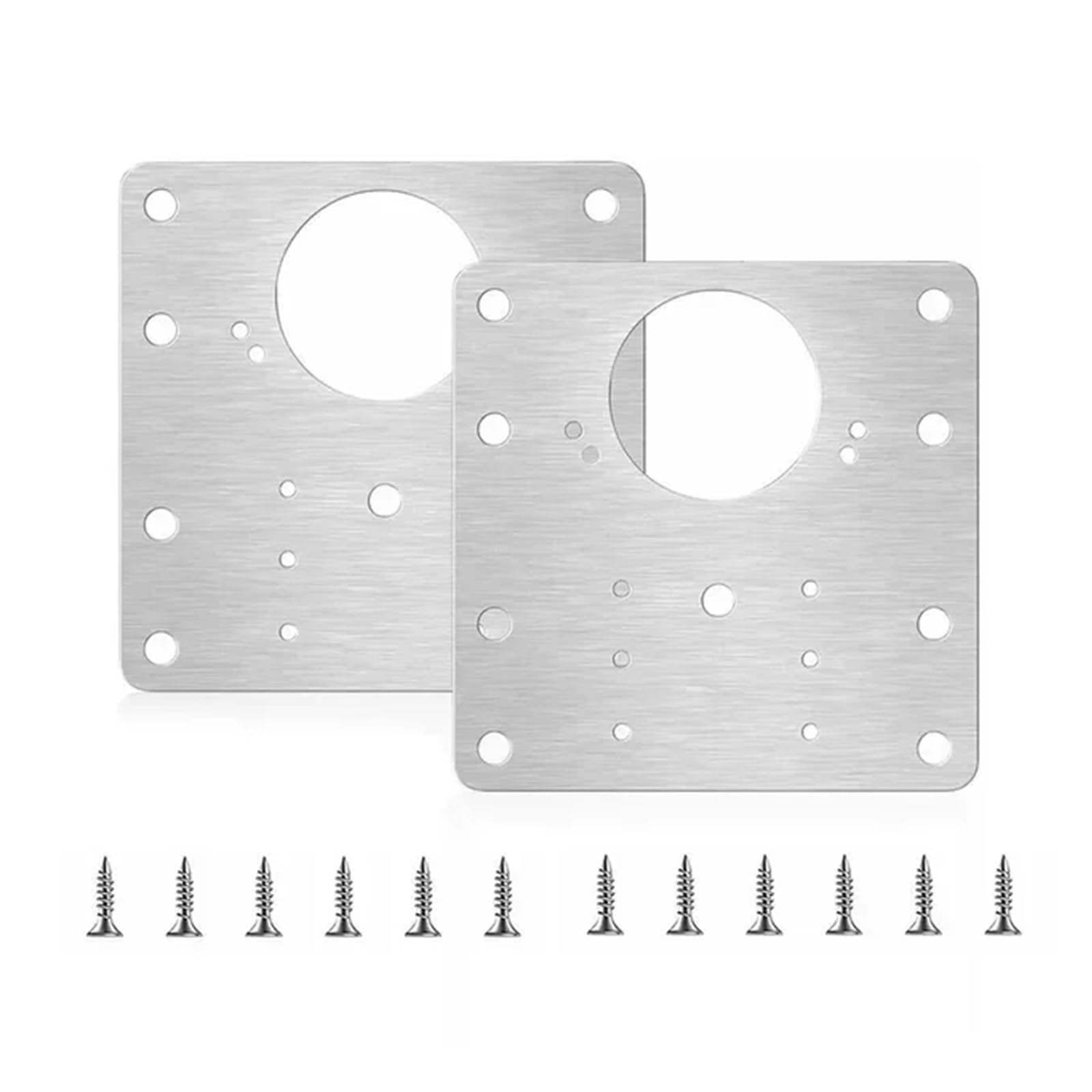 Placa de reparación de bisagra para arreglar puertas de gabinete dañadas, 2 uds