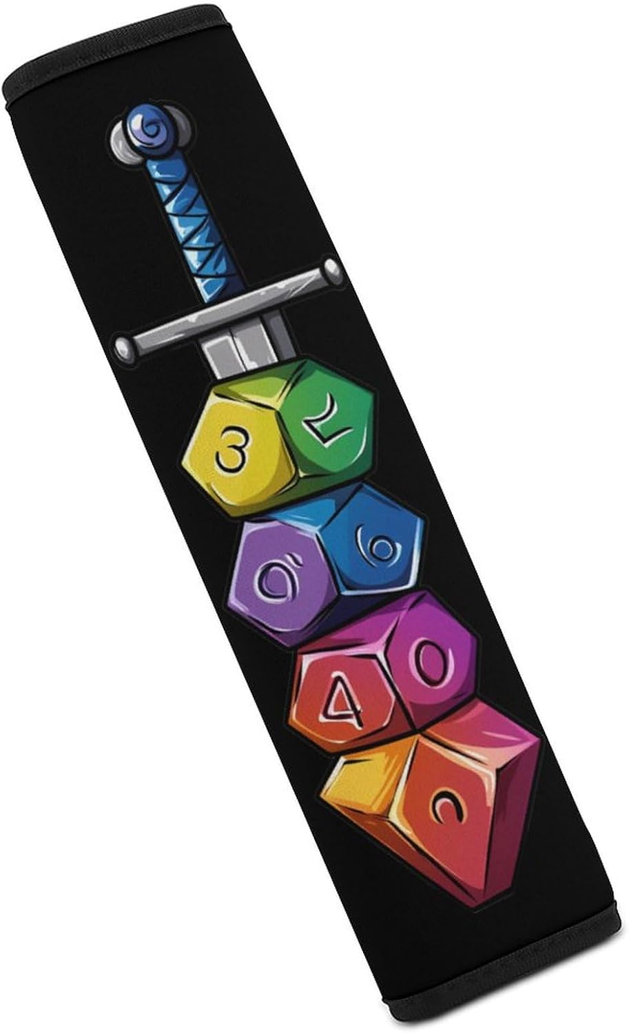 Colorful Dice Collector Sword Car Seat Strap Covers Soft Seat Strap Shoulder Pads Seatbelt Covers for All Car Seats 1PCS
