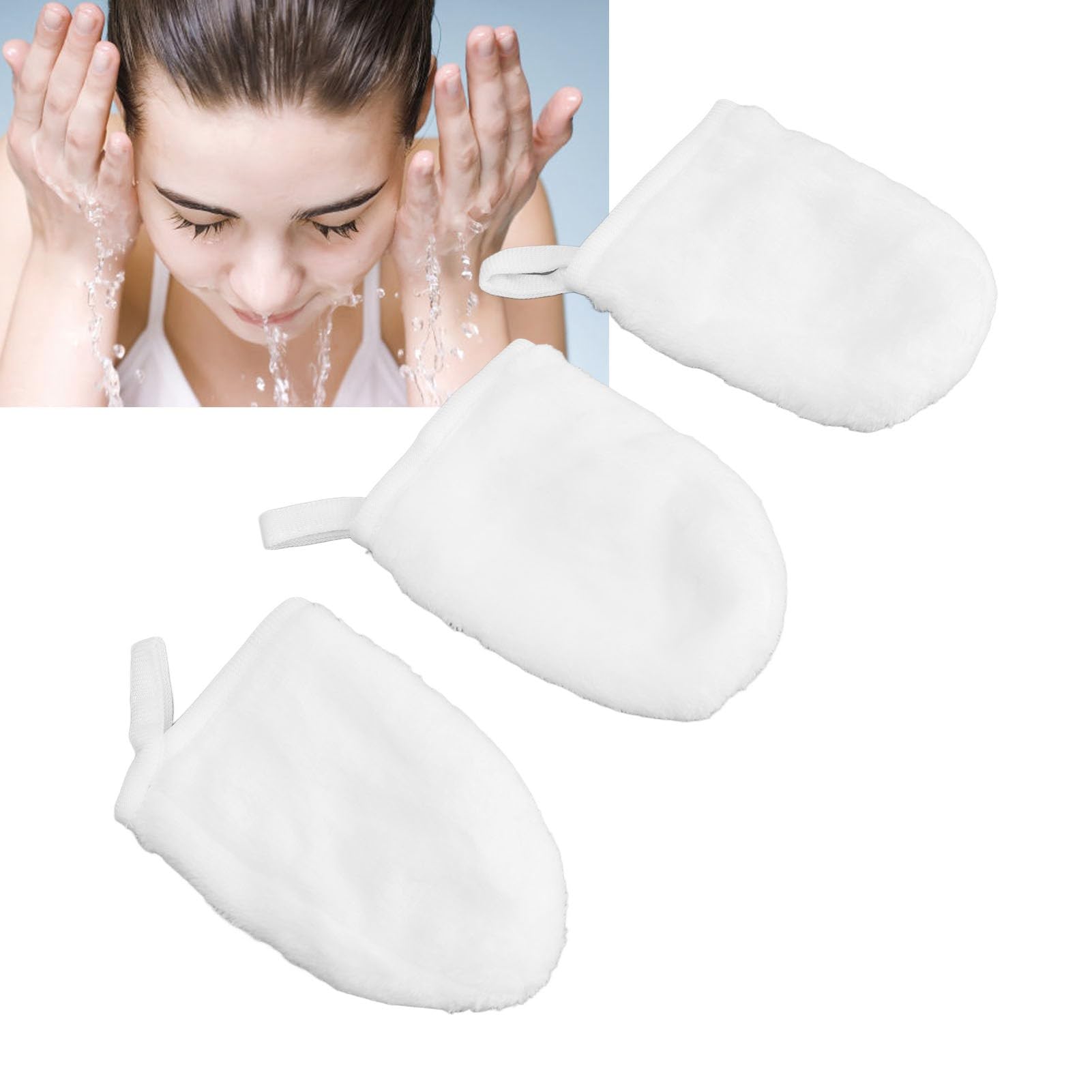 de Maquillaje, 3 Piezas, Desmaquillantes de Franela, Toalla Exfoliante, Limpieza de Maquillaje para Pintalabios