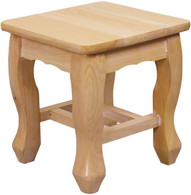 Unmbo Wooden Tiger Step Stool,11.4 Inches Tall Small Wood Stool For Kitchen,Bedroom,Living Room,Bathroom, Toy Room,Garden, Camp, Nurseries Or Kindergartens-Primary color-10.6*10.6*11.4
