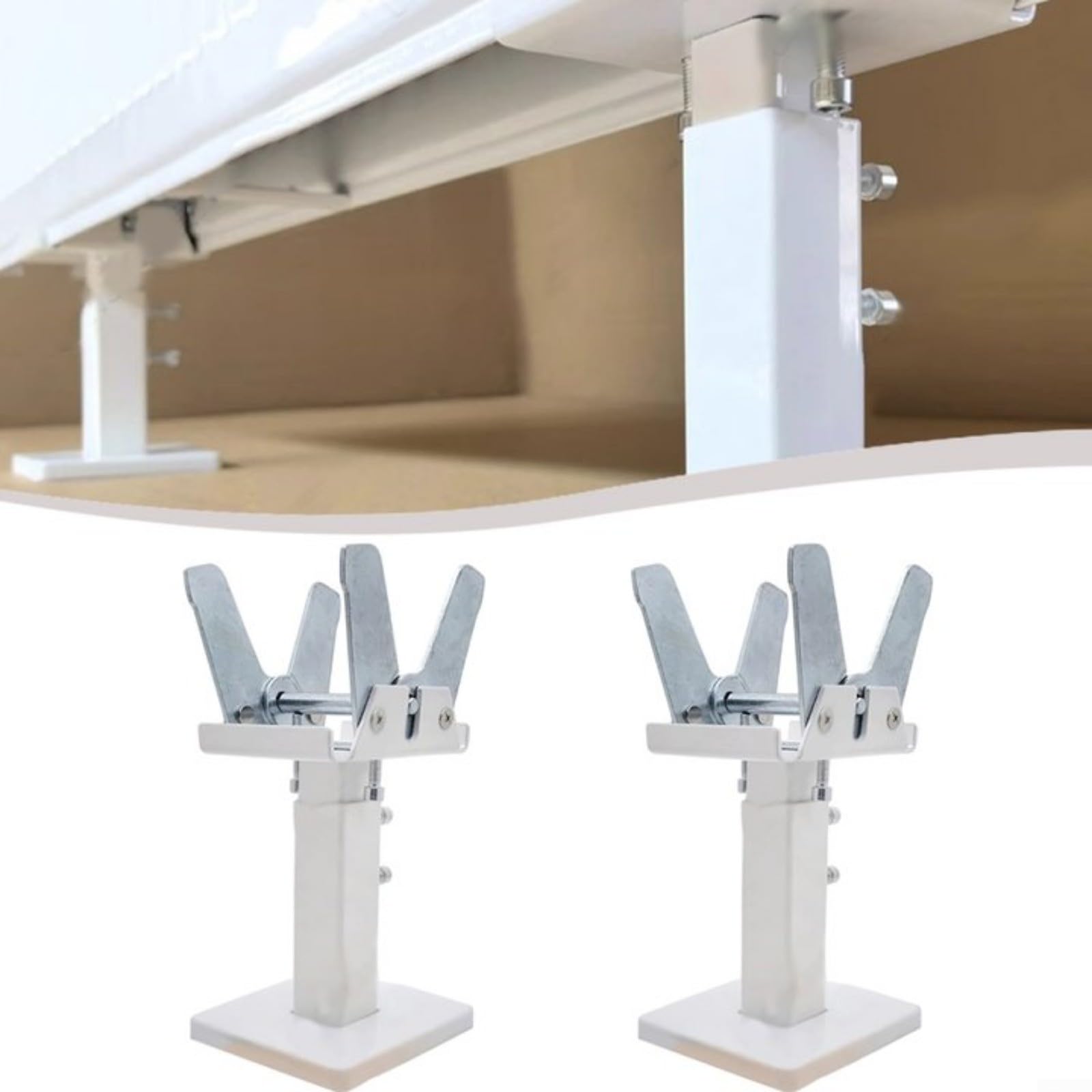 Lot de 2 supports de radiateur réglables en acier – Panneaux épais pour radiateur, double stabilité, avec accessoires d'installation