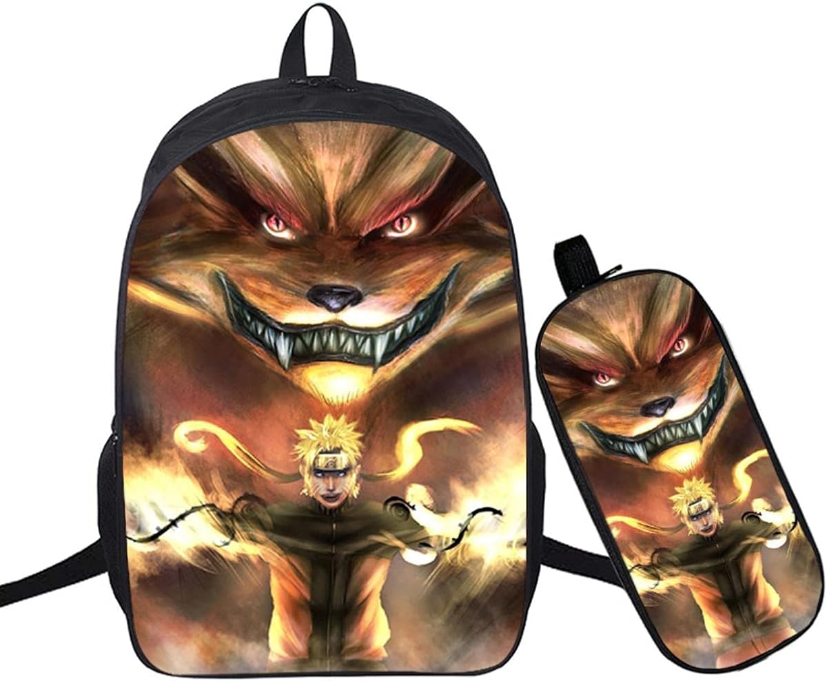 Naruto 3D digital printing backpack twopiece fullcolor backpack