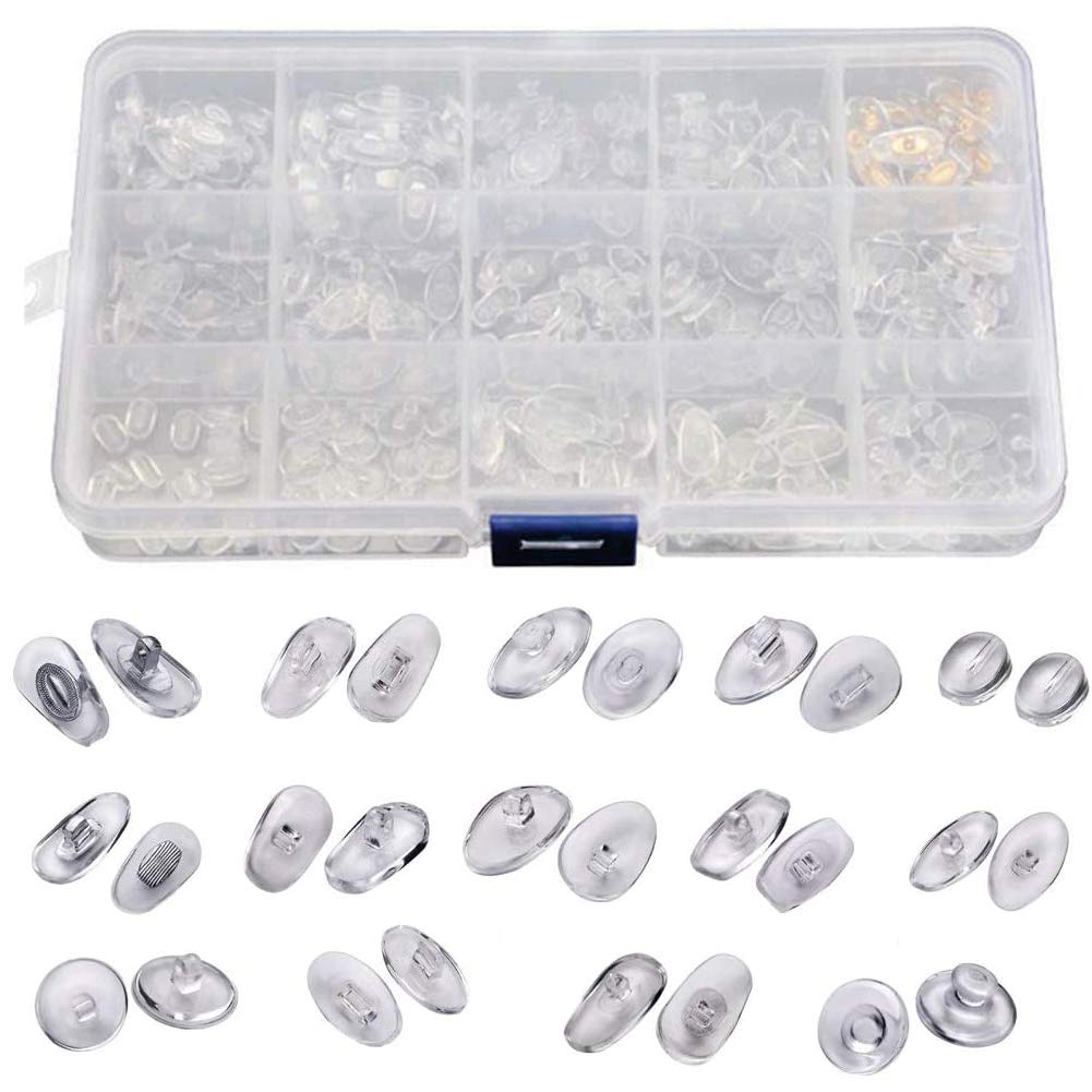 Eyech Eyeglass Nose Pads Set 150 Pairs Soft Anti-Slip Air Chamber Gl Nose Pad Set Eyeglass Repair Kit