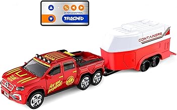 Mini Alloy Off-Road RC Car for Kids 6+ 1:64 Scale Remote Control Car Toys Strip Lights, 2.4Ghz, USB Rechargeable (Off Truck -Red)