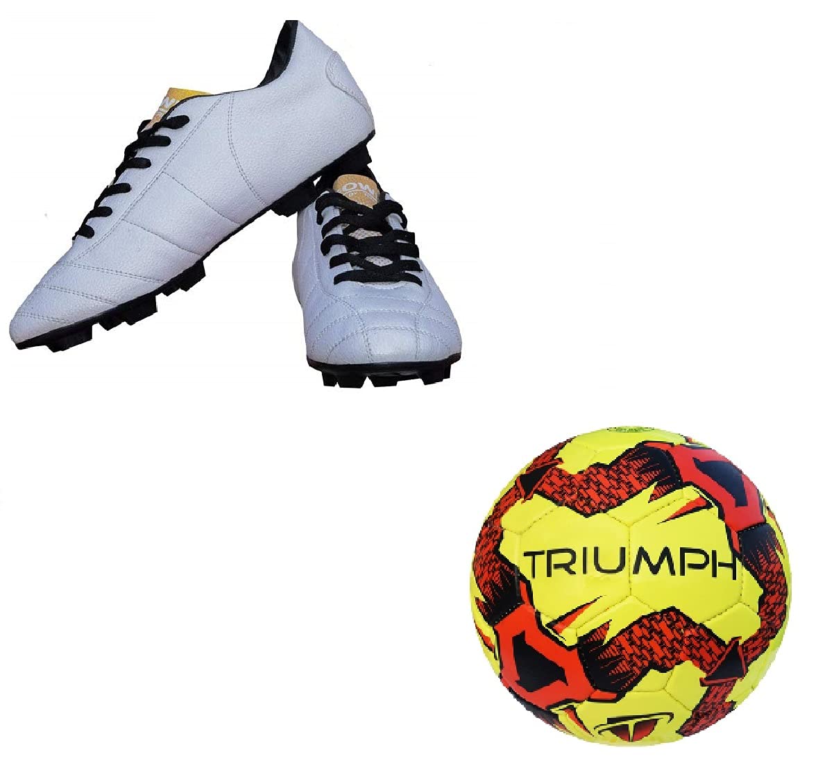 triumph Football Pvc Boss Yellow With Gowin Football Shoe Sf-2 White Size-10-picture-20