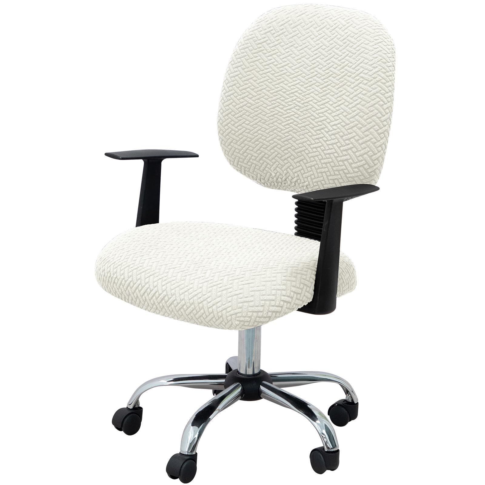 MIFXIN Computer Office Chair Cover Stretch Elastic Slipcover 2 Piece Stretchable Knitted Universal Computer Chair Seat Cover Furniture Protector for