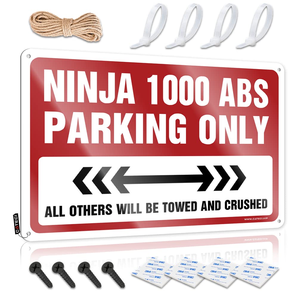 KRAZMURONGD Metal Home Bar Signs Ninja 1000 Abs Parking Only Tin Sign Beer Signs For Bar Garage Decor For Men