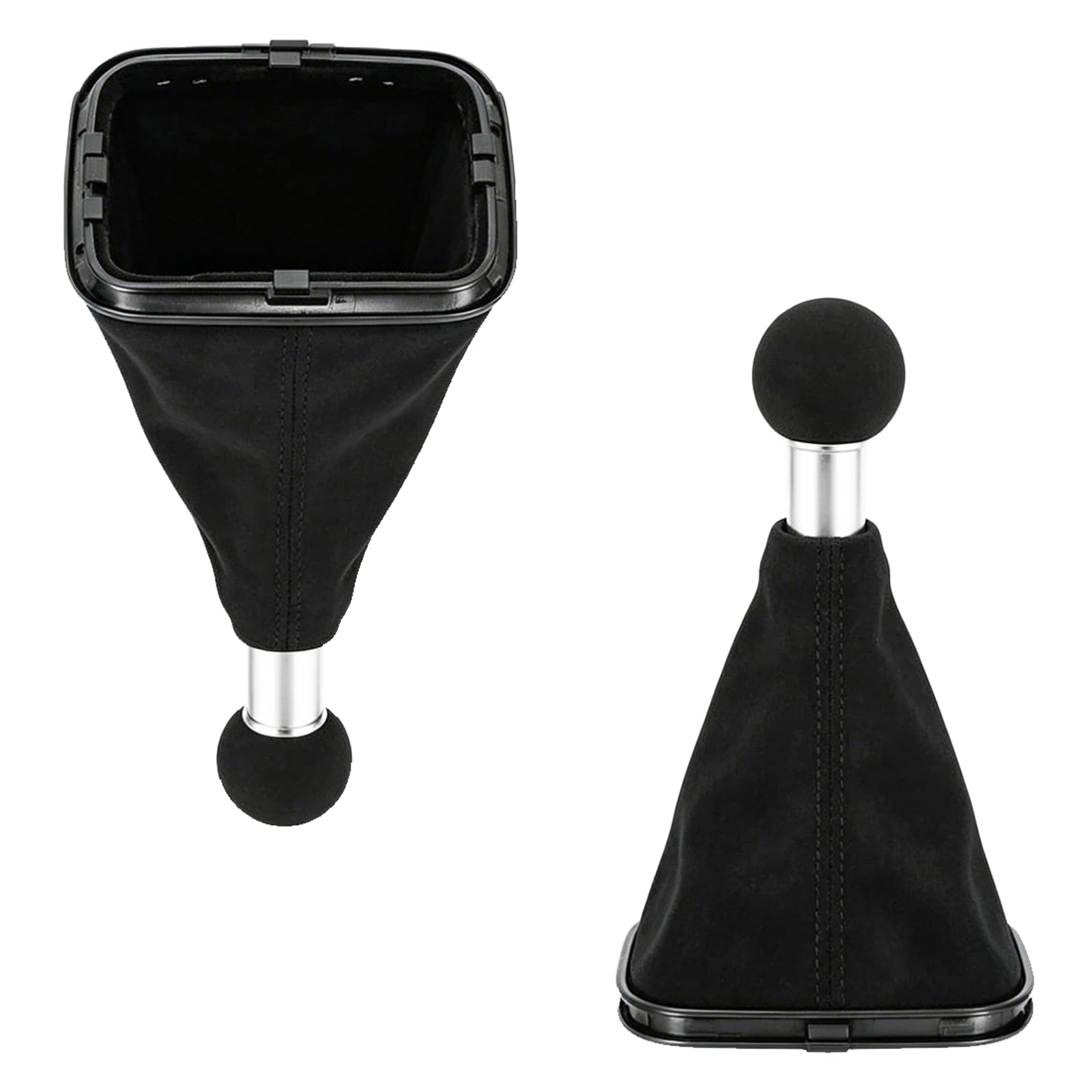 12 mm 5 Gang Schaltknauf Schaltsack für Golf 4 Variant Bora Variant 1997-2005 Schwarz mit Rahmen