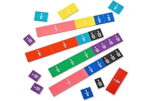 hand2mind Plastic Double-Sided Decimal and Fraction Tiles