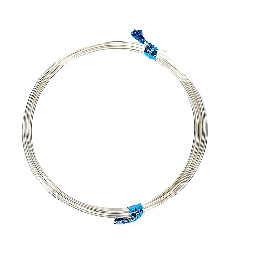 Miniatura 4 de Calibre 220.025 in, 5 pies de alambre de plata de ley 925 medio duro, alambre de joyería de fabricación redonda, alambre de memoria