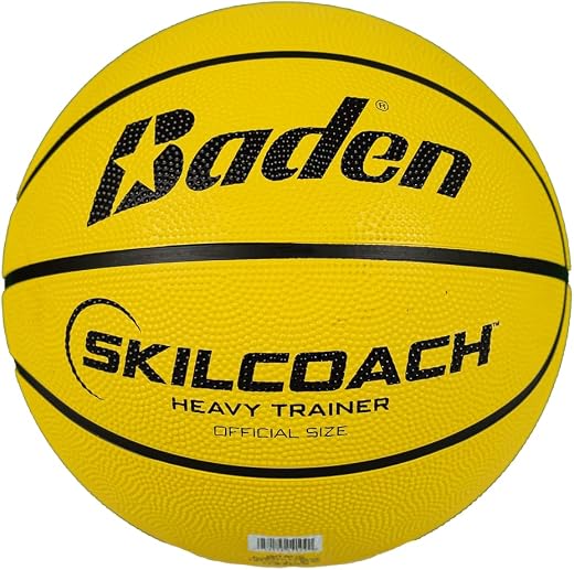 Baden Heavy Trainer Rubber Basketball | Weighted Training Ball for Enhanced Strength and Skill Development | Official Size