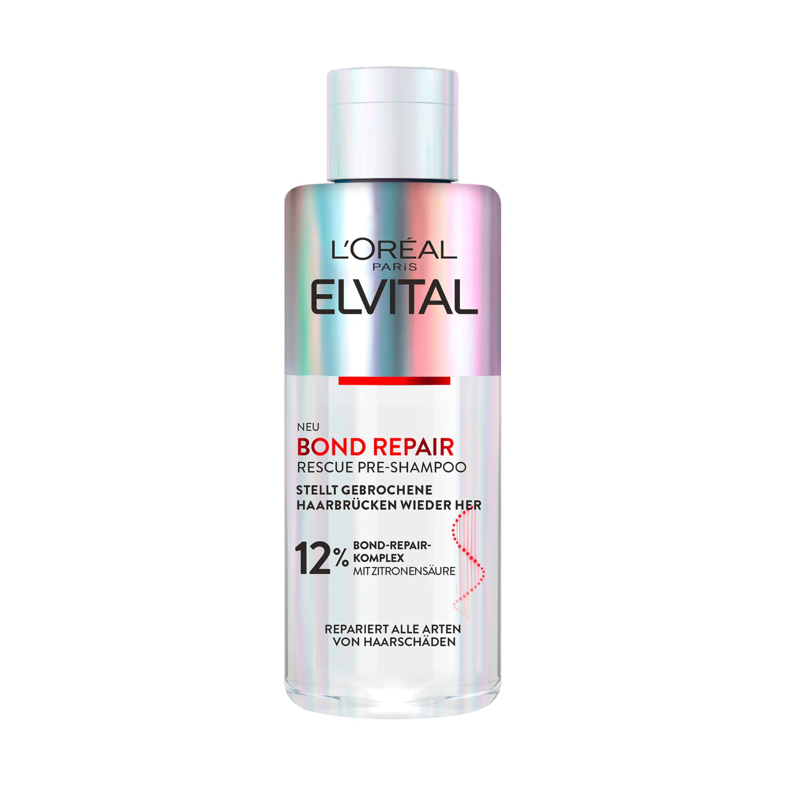 L'Oréal Paris Elvital Bond Repair Plus Pre-Shampoo, pflegende Aufbaukur zur Haarreparatur, gegen Haarschäden, für weniger Haarbruch und mehr Glanz, mit Bond-Repair-Komplex und Aminosäuren, 200ml