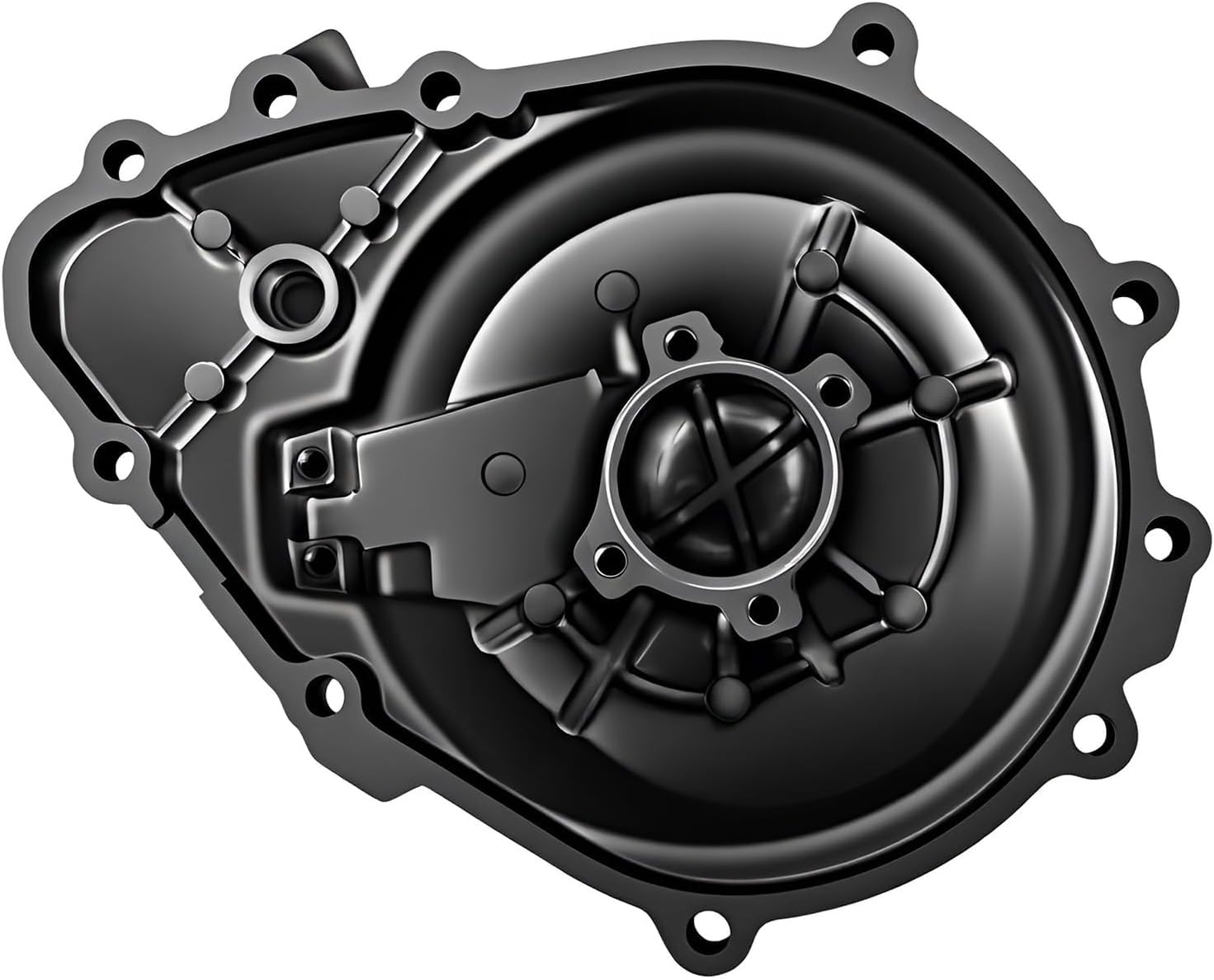 Motorcycle Engine Stator Cover Left Crankcase Compatible with Kawasaki Ninja ZX6R ZX636 2005 2006 - Aluminum Replacement Engine Case Guard Protector​